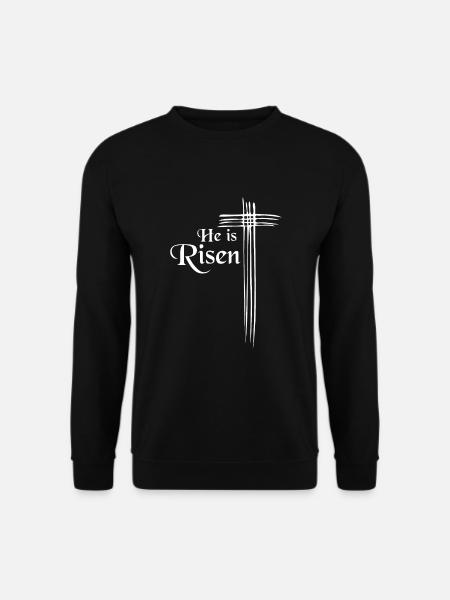 Easter, he is risen - ostern, er ist auferstanden - Unisex Pullover - Schwarz