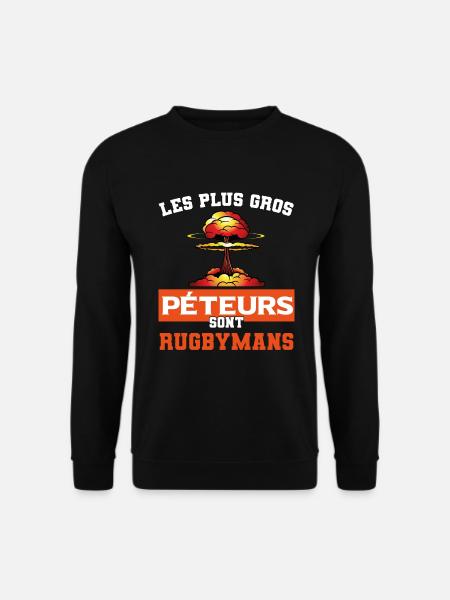 cadeau drôle gros péteur rugbyman rugby - Sweat-shirt Unisexe - noir