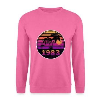 Né en 1983 - Sweat-shirt Unisexe - rose - Devant