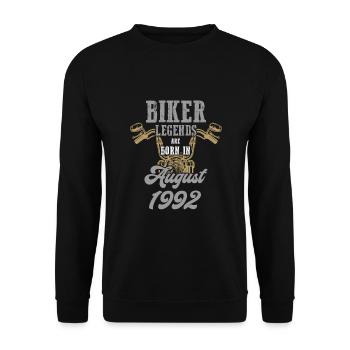 Moto moto Né en 1992 - Sweat-shirt Unisexe - noir - Devant - Alina (178cm) & Michal (187cm)