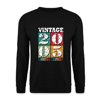 18. Geburtstag Jahrgang 2005 Vintage 2005 - Unisex Pullover - Schwarz - Vorne - Alina (178cm) & Michal (187cm)