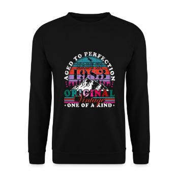 40th Birthday Vintage 1983 Vintage 1983 - Unisex Sweatshirt - black - Front - Alina (178cm) & Michal (187cm)