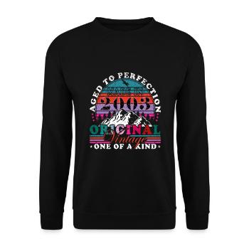 20th Birthday Vintage 2003 Vintage 2003 - Unisex Sweatshirt - black - Front - Alina (178cm) & Michal (187cm)
