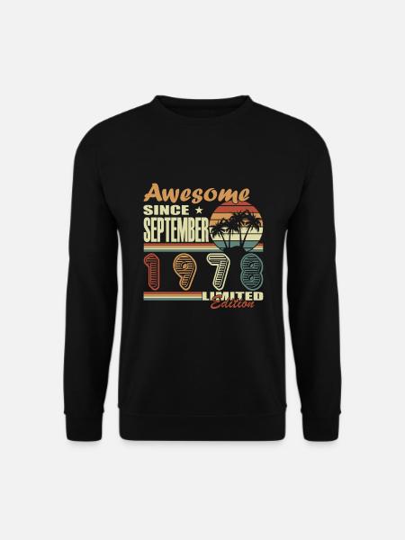 september 1978 Jahrestag september 1978 september - Unisex Pullover - Schwarz