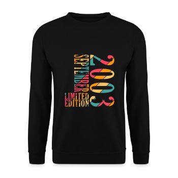 20e anniversaire Année Septembre 2003 Original 20 - Sweat-shirt Unisexe - noir - Devant - Alina (178cm) & Michal (187cm)