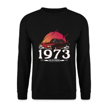 50E ANNIVERSAIRE VOITURE CLASSIQUE 1973 - Sweat-shirt Unisexe - noir - Devant - Alina (178cm) & Michal (187cm)