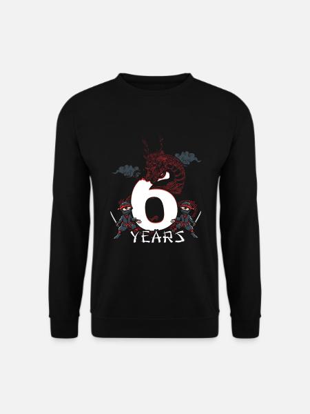 Ninja 6 Sechster Geburtstag 6 Jahre - Unisex Pullover - Schwarz