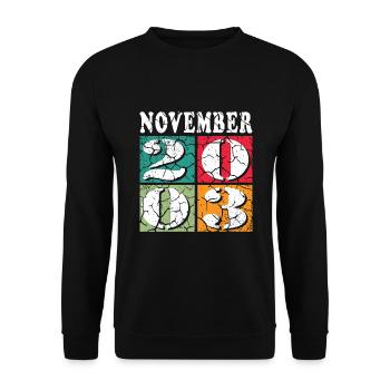 november 2003 anniversary november 2003 november - Unisex Sweatshirt - black - Front - Alina (178cm) & Michal (187cm)