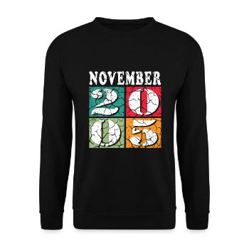 november 2005 anniversary november 2005 november - Unisex Sweatshirt - black - Front - Alina (178cm) & Michal (187cm)