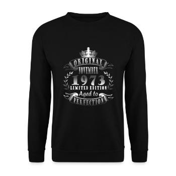 november 1973 anniversary november 1973 november - Unisex Sweatshirt - black - Front - Alina (178cm) & Michal (187cm)