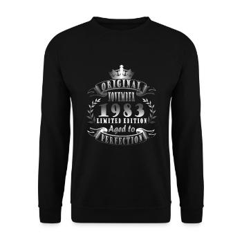 november 1983 anniversary november 1983 november - Unisex Sweatshirt - black - Front - Alina (178cm) & Michal (187cm)
