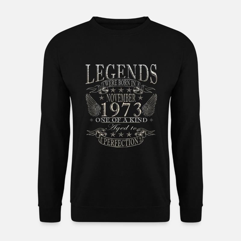 november 1973 Jahrestag november 1973 november - Unisex Pullover - Schwarz