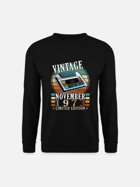 50. Geburtstag Jahrgang november 1973 Original 197 - Unisex Pullover - Schwarz