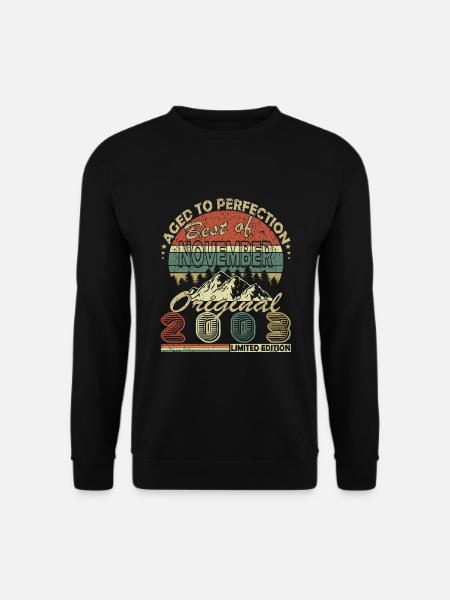 20. Geburtstag Jahrgang november 2003 Original 200 - Unisex Pullover - Schwarz
