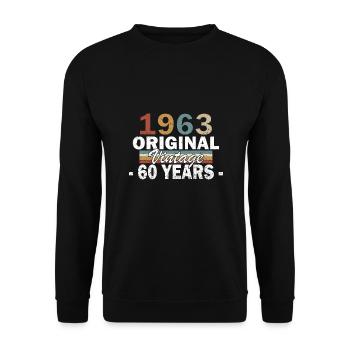 Original vintage founded in 1963 - Unisex Sweatshirt - black - Front - Alina (178cm) & Michal (187cm)