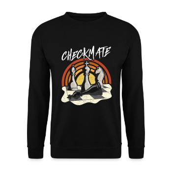 Échecs et mat - Sweat-shirt Unisexe - noir - Devant - Alina (178cm) & Michal (187cm)
