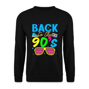 Années 90 Années 90 - Sweat-shirt Unisexe - noir - Devant - Alina (178cm) & Michal (187cm)