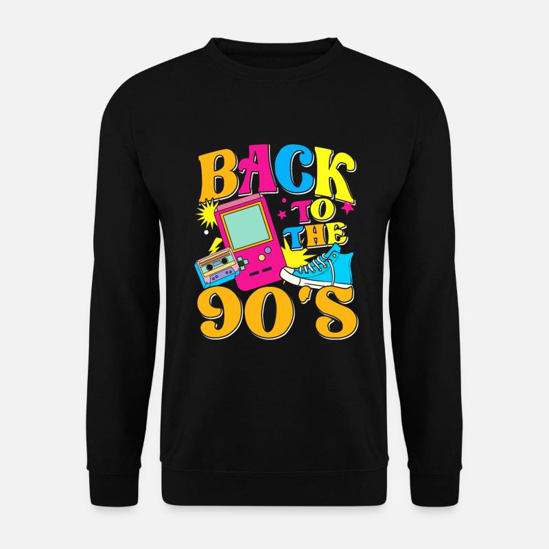 Back To The 90s 90er 90er Jahre 90er Party 90s - Unisex Pullover - Schwarz