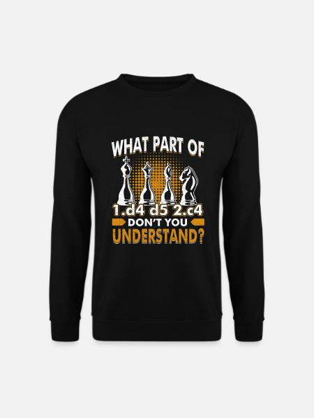 Schach Schachspielen Schachspieler - Unisex Pullover - Schwarz