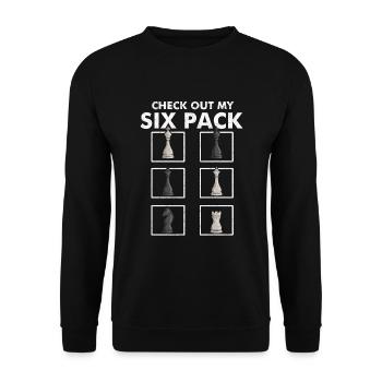 Schach Schachspieler - Unisex Pullover - Schwarz - Vorne - Alina (178cm) & Michal (187cm)