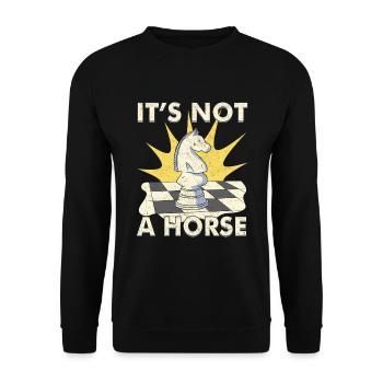 Chess Chess Player Chess Saying Chessboard - Unisex Sweatshirt - black - Front - Alina (178cm) & Michal (187cm)