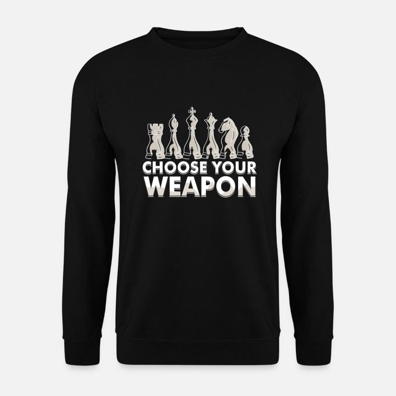Pièces d’échecs Cadeau de joueur d’échecs - Sweat-shirt Unisexe - noir