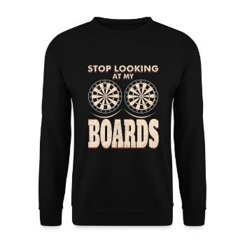 Dart Darts Liebhaber Dart Spieler Dart Meister - Unisex Pullover - Schwarz - Vorne - Alina (178cm) & Michal (187cm)