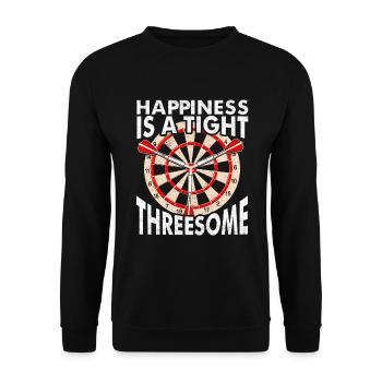 Darts Dart Player Dart Funny Dart Saying - Unisex Sweatshirt - black - Front - Alina (178cm) & Michal (187cm)