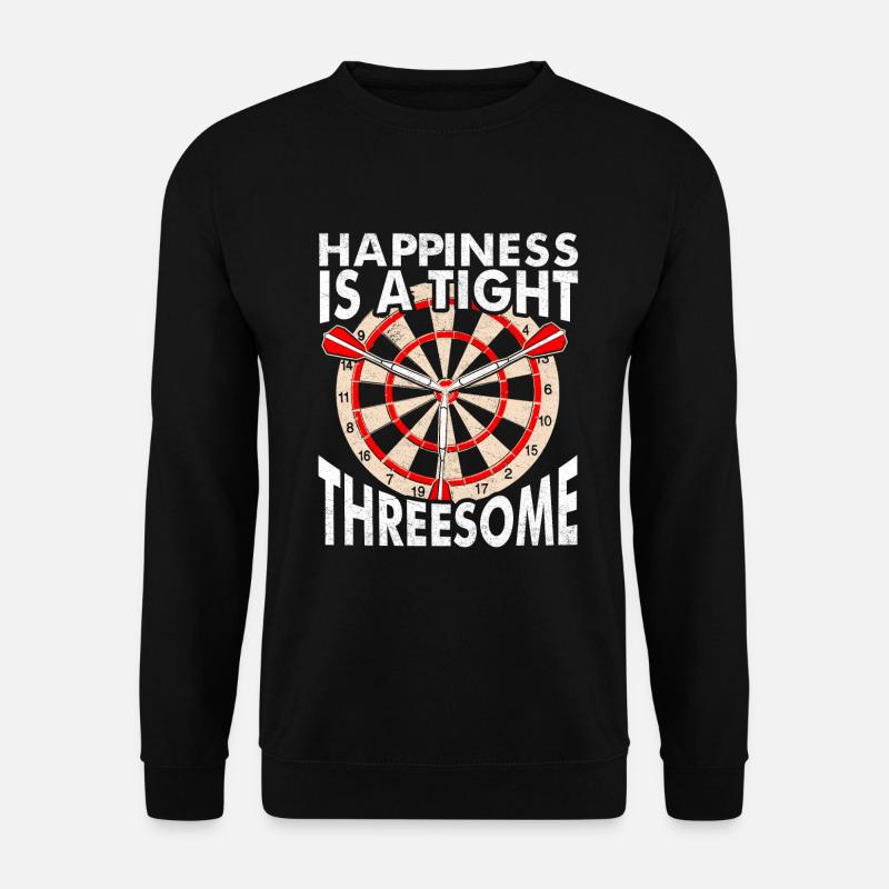 Darts Dartspieler Dartpfeil Lustiger Dart Spruch - Unisex Pullover - Schwarz