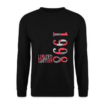 25e anniversaire Millésime 1998 Millésime 1998 - Sweat-shirt Unisexe - noir - Devant - Alina (178cm) & Michal (187cm)