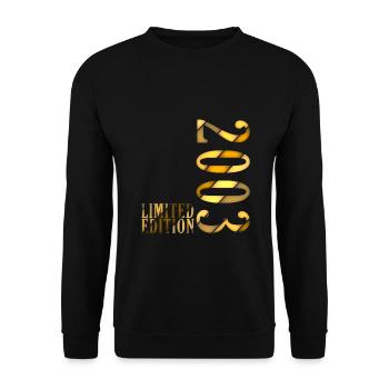 2003 Vintage Birthday Birth Year 2003 Gift - Unisex Sweatshirt - black - Front - Alina (178cm) & Michal (187cm)