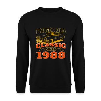 Limited Edition 1988 Geburtstag 1988 Geburtstag - Unisex Pullover - Schwarz - Vorne - Alina (178cm) & Michal (187cm)