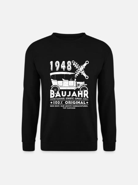 Oldtimer Baujahr 1948 geboren Geburtstag Spruch - Unisex Pullover - Schwarz
