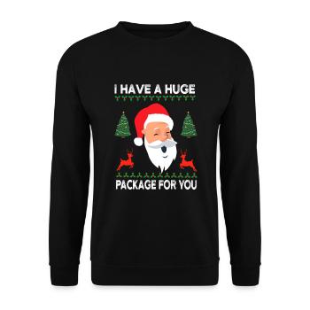 Joyeux Père Noël Ho Ho Ho - Sweat-shirt Unisexe - noir - Devant - Alina (178cm) & Michal (187cm)