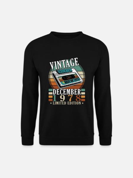 45th birthday 45 years December 1978 - Unisex Sweatshirt - black
