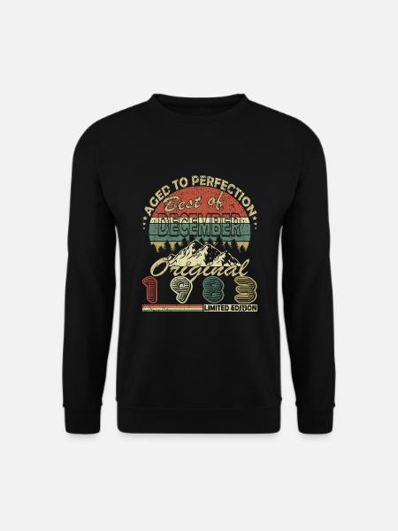 40e anniversaire Vintage Décembre 1983 Original 198 - Sweat-shirt Unisexe - noir