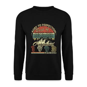 30. Geburtstag Jahrgang Dezember 1993 Original 199 - Unisex Pullover - Schwarz - Vorne - Alina (178cm) & Michal (187cm)