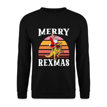 Merry Rexmas - Unisex Pullover - Schwarz - Vorne - Alina (178cm) & Michal (187cm)