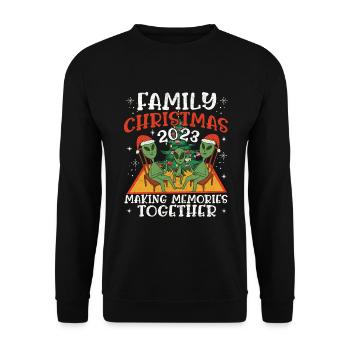 Family Christmas 2023 - Unisex Pullover - Schwarz - Vorne - Alina (178cm) & Michal (187cm)