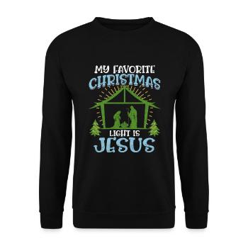 Noël, c’est Jésus - Sweat-shirt Unisexe - noir - Devant - Alina (178cm) & Michal (187cm)