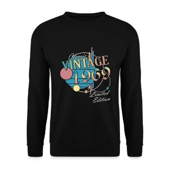 Millésime 1969 Anniversaire - Sweat-shirt Unisexe - noir - Devant - Alina (178cm) & Michal (187cm)