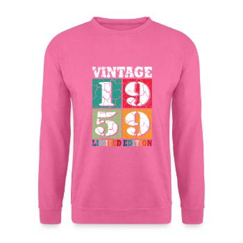 65th birthday Born in 1959 65 years old - Unisex Sweatshirt - pink - Front