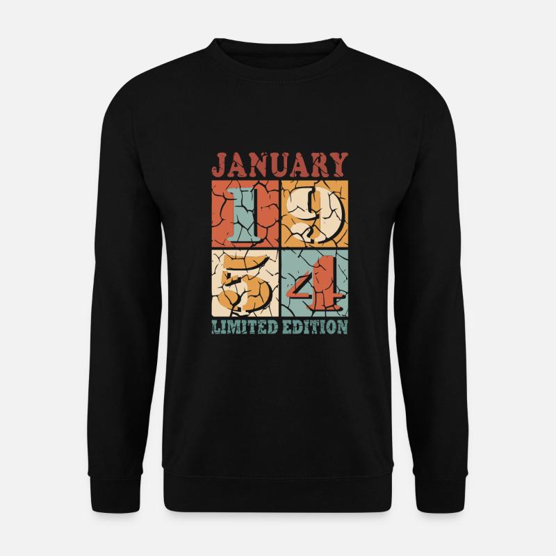 70e anniversaire 70 ans janvier 1954 - Sweat-shirt Unisexe - noir