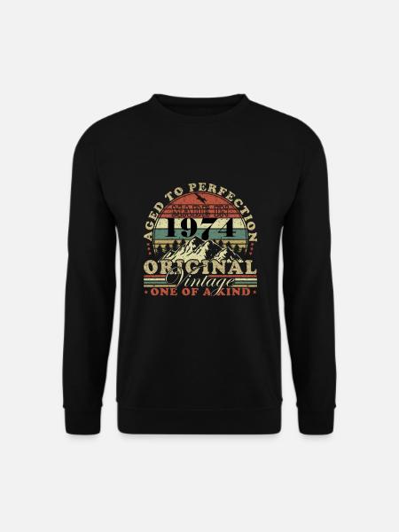 50. Geburtstag Jahrgang 1974 50 Jahre - Unisex Pullover - Schwarz