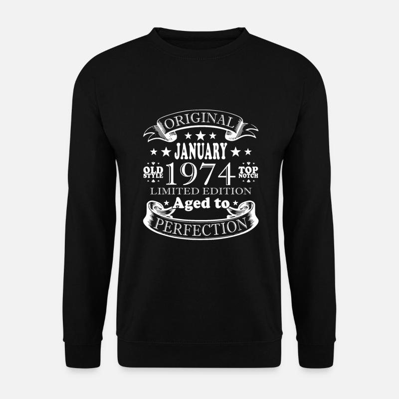 50. Geburtstag 50 Jahre Januar 1974 - Unisex Pullover - Schwarz