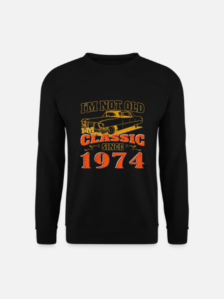 Oldtimer 1974 50. Geburtstag Geschenk Herren - Unisex Pullover - Schwarz