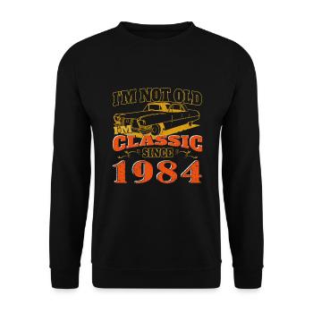 Vintage 1984 40e anniversaire cadeau homme - Sweat-shirt Unisexe - noir - Devant - Alina (178cm) & Michal (187cm)