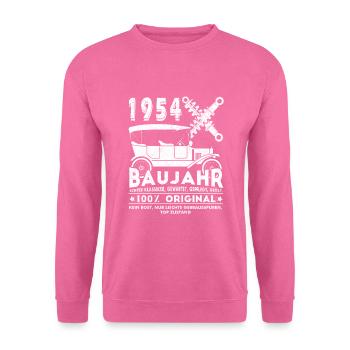 Oldtimer Baujahr 1954 - 70. Geburtstag - Unisex Pullover - Pink - Vorne