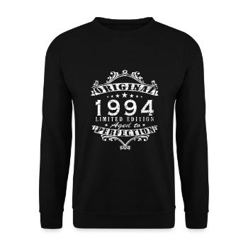 Construit en 1994 cadeau d’anniversaire Vintage - Sweat-shirt Unisexe - noir - Devant - Alina (178cm) & Michal (187cm)