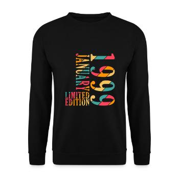 25e anniversaire 25 ans janvier 1999 - Sweat-shirt Unisexe - noir - Devant - Alina (178cm) & Michal (187cm)